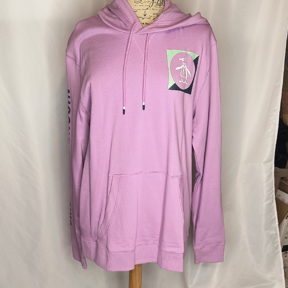 Original Penguin Lavender Hoodie with Graphic Detail